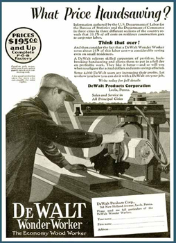 1956 DeWalt Radial Arm Saw - When DeWalt was Green and had 12 Tools in 1 :  r/Tools