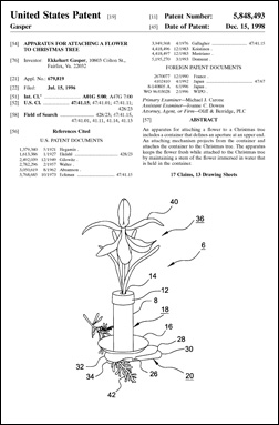 Apparatus for attaching a flower to Christmas tree